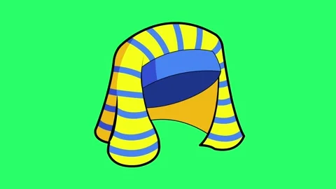 Animation hat egypt on green background. Stock Footage 253248151