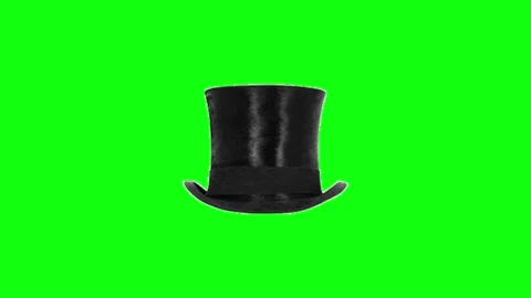 Animation of hat on green screen background Stock Footage 335523446