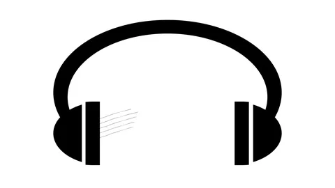 Animation of headphones with graphic equalizer Stock Footage 99252820