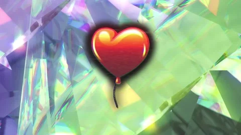 Animation of heart balloon with interfer... | Stock Video | Pond5