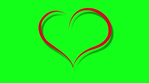Animation heart on a green background Video stock 46375850