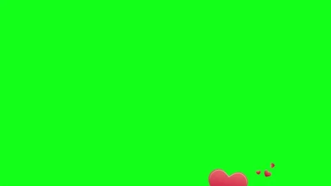 Animation of heart with green creen for greeting valentine day Stock Footage 100012342