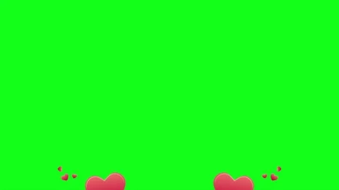 Animation of heart with green creen for greeting valentine day Stock Footage 100012347