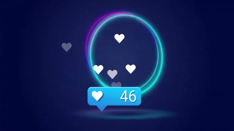 Animation of heart icons and data processing over neon pattern Stock Footage 310485490