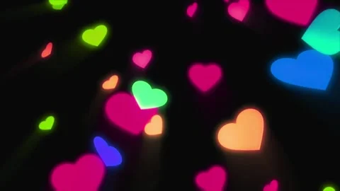 Animation heart shape on black background. Stock Footage 263817905