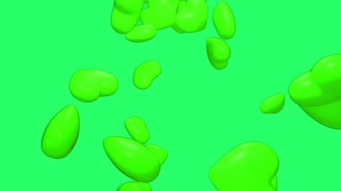 Animation heart shape floating isolate o... | Stock Video | Pond5