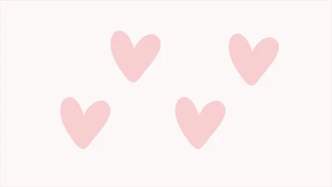 Animation hearts changing saturation and shape abstract motion Stock Footage 334325107