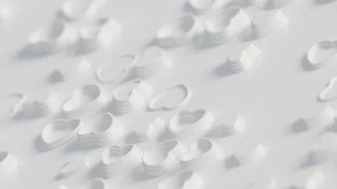 Animation of hearts moving randomly on a concise background Stock Footage 265734659