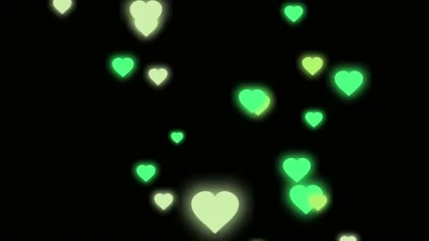 Animation hearts shape floating for Valentine's day on black background. Stock Footage 220825633