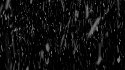 Animation, heavy snowfall on black background Stock Footage 167429374