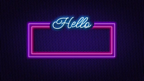 Animation of hello summer lettering text on neon color Stock Footage 267933632