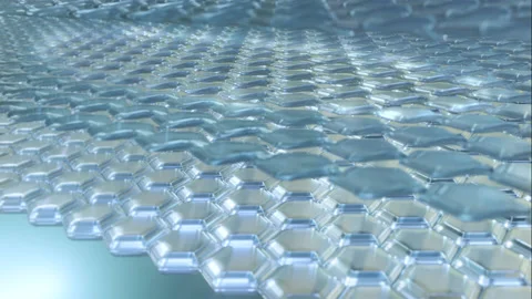 Animation Hexagonal Blue skin layer. Stock Footage 160989307