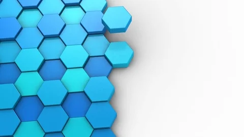 Animation of Hexagons Stock Footage 72730360