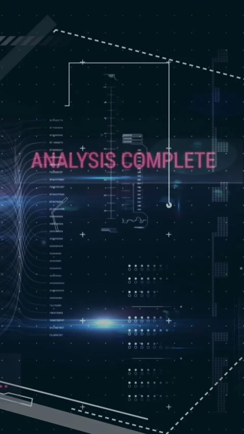 Animation of hexagons over graphs, texts, loading bars and computer language on Stock Footage 321039332