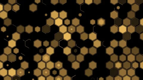 Animation of hexagons spreading and combining with each other motion Stock Footage 327570902