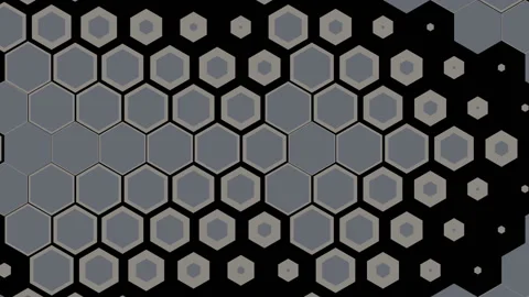 Animation Hexagons transition Black Gray and blue Stock-Footage 95665989