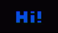 Animation Of Hi! Word With Glitch Effect Stock Footage