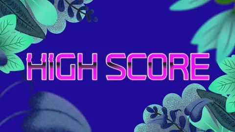 Animation of high score text over flower... | Stock Video | Pond5