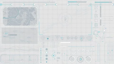 Animation of a high-tech dashboard for data collection and analysis Stock Footage 339015008
