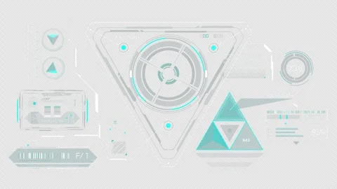 Animation of high-tech interface design for data processing Stock Footage 289367291