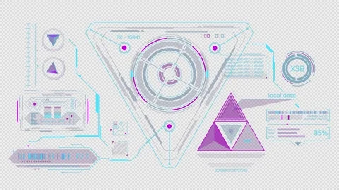 Animation of high-tech interface design for data processing 스톡 동영상 292994754