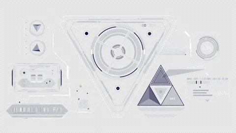 Animation of high-tech interface design for data processing 스톡 동영상 303452893