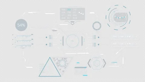 Animation of high-tech screen design for data processing Stock Footage 304814990