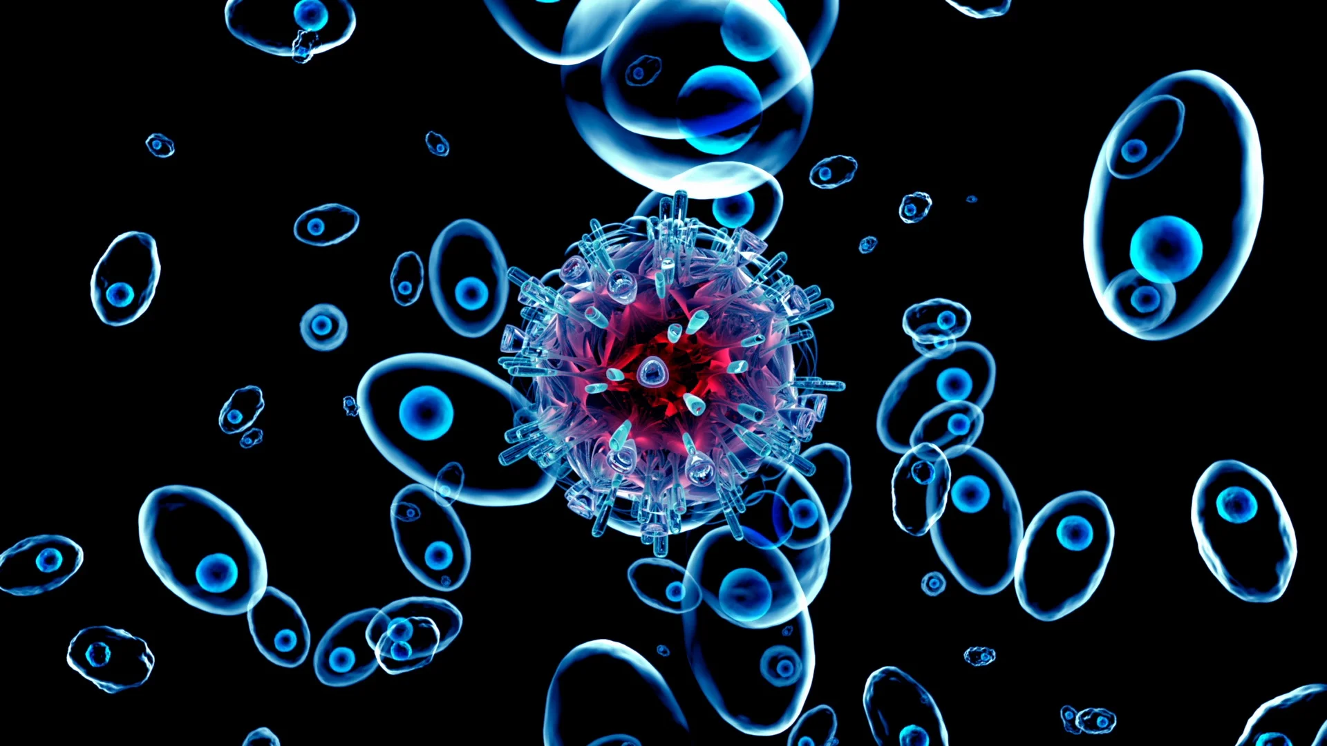 Animation of a HIV Virus cell in the hum... | Stock Video | Pond5