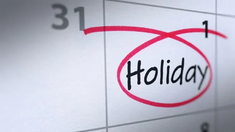 Animation of Holiday in Calendar Stock Footage 148296259