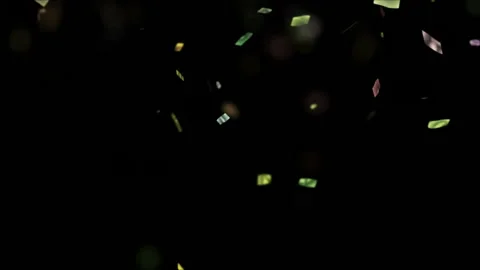 Animation of holiday confetti Stockbeeldmateriaal 100300801