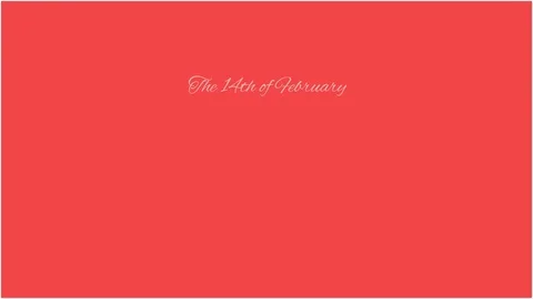 Animation for the holiday of February 14 with text and heartbeats. Video stock 124200375