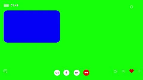 Animation of horizontal screen display of a video meeting Skype application Stock Illustration