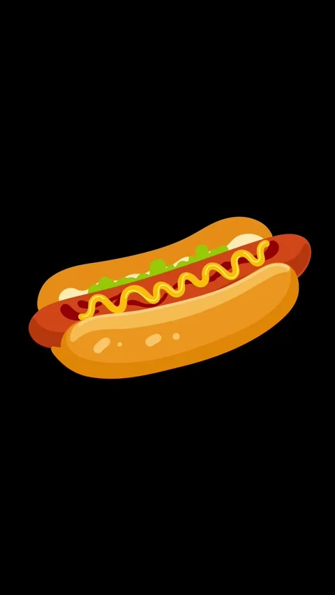 Animation hot dog moving across plain background scene Stock Footage 336893111