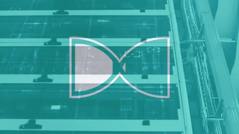 Animation of hourglass loading and data processing over computer servers Stock Footage 314113988