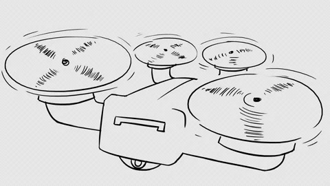 Animation of a hovering quadcopter. Stock Footage 195057931