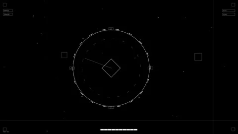 Animation of hud elements for web design and sci-fi video editing activity .. Video stock 326513871