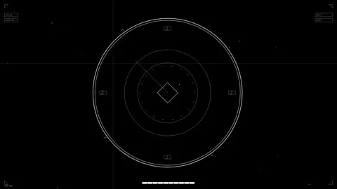 Animation of hud elements for web designers and sci-fi video cutters in a d.. Video stock 326513841