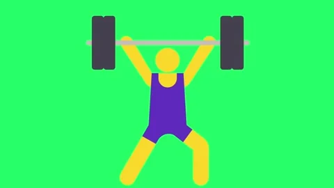 Animation human activity isolate on gree... | Stock Video | Pond5