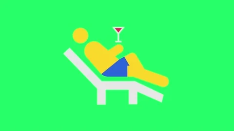 Animation human activity isolate on gree... | Stock Video | Pond5
