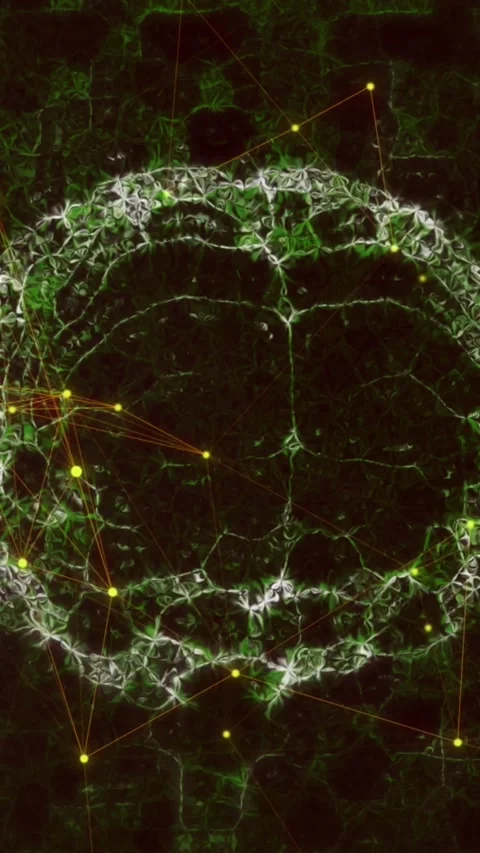 Animation of human brain and network of connections over dark background Stock Footage 344635617