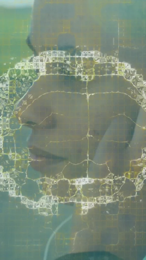 Animation of human brain spinning over woman exercising on promenade by the sea Stock Footage 323682513