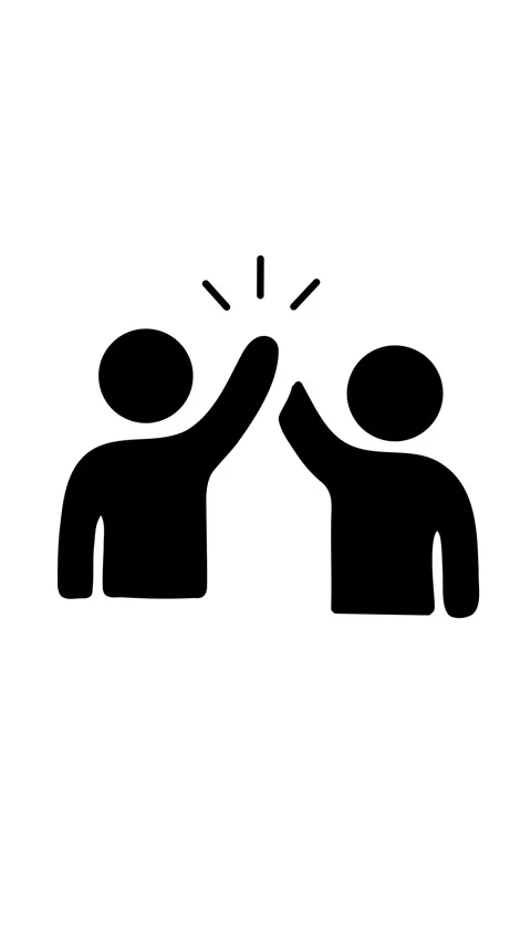 Animation human hands reaching for mutual support monochrome doodle style Stock-Footage 345582190