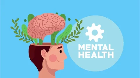 Animation of human head with blooming brain showing mental health concept f.. 스톡 동영상 338855155