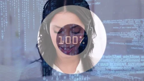 Animation of human icon and data processing over businessman wearing face mask Stock Footage 330177645