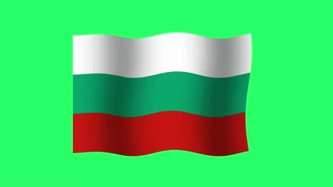 Animation Hungary flag on green background. Stock Footage 199168550