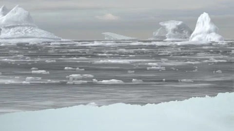Animation of huskies getting attacked by shark while crossing a frozen lake Stock Footage 67554190