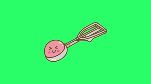 Animation ice cream on green screen. Stock Footage 273728456