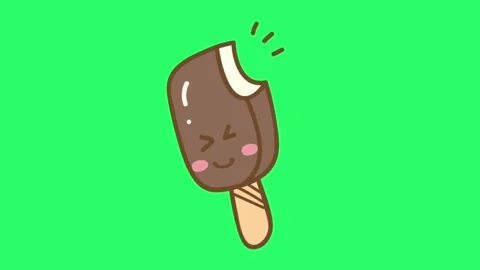 Animation ice cream on green screen. Stock Footage 273728459