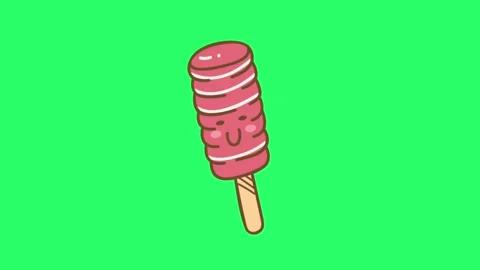 Animation ice cream on green screen. Stock Footage 273728472