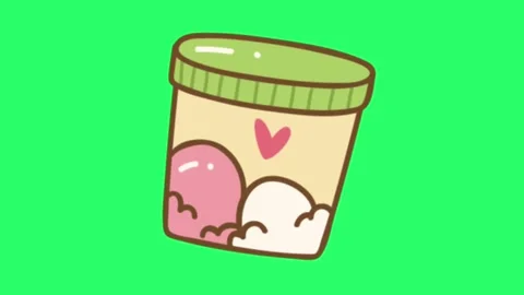 Animation ice cream on green screen. Stock Footage 273728480